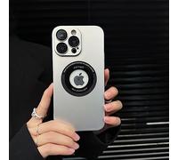 Luxury Wireless Charge Phone Case For iPhone 14 13 12 11 Pro Max Plus Magnetic Bumper Matte Hard PC Shockproof Cover,Silver,For iphone 11
