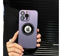 Luxury Wireless Charge Phone Case For iPhone 14 13 12 11 Pro Max Plus Magnetic Bumper Matte Hard PC Shockproof Cover,Purple,For iphone 11Pro Max