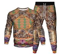 Luxury Women's Men's Tracksuit Set African Style 3D Printed Pullover Sweatshirt and Joggers Cool 2 Piece Outfit Set