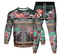 Luxury Women's Men's Tracksuit Set African Style 3D Printed Pullover Sweatshirt and Joggers Cool 2 Piece Outfit Set