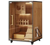 Luxury Wooden Outdoor Indoor Cat House Kitten Enclosure Cage with Scratching Post Wheels LED Light, Multifunctional Cat Condo with Escape Door for 1-2 Kittens(91 * 61 * 61cm)