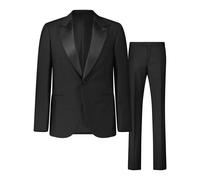 Luxury Wool and Mohair Smoking - male - Caruso - Single Breasted Suits - Black - 2XL - Suits 2XL
