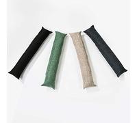 Luxury Woven Door Draught Draft Excluder With Zipped Removable Covers (Charcoal)