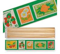 Luxury XL Matches, Vintage Stamps Extra Large Matchbox, Giant Matches, Coloured Tips Large Matchsticks, Housewarming, Fireseide, Candle Gift