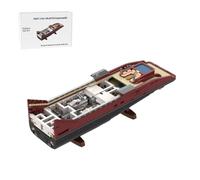 Luxury Yacht Construction Kit, 120 cm Modular Large Luxury Yacht Model, MOC Clamping Blocks, Superyacht Model with Detailed Multideck Interior, Cruise Large Ship Gift for Collectors, 4354 Pieces