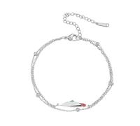 LuxurySP Palestine Bracelet, Palestine Flag Bracelets Jewelry Gifts, 14K Gold Adjustable Chain Bracelet for Women Men Symbolizing Freedom, Promise Bracelet Gifts (silver-bistratal)