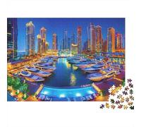 LuxuryYachtMarina 1000-Piece Jigsaw Puzzle Mystical Ancient Pillar Ruins- Educational & Challenging Game for Kids 38x26cm/1000pcs