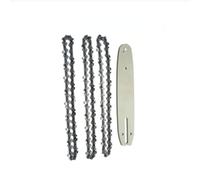 Luxuypon 10"" 40DL 12'' Inch 45DL 3/8 LP Semi Chisel Saw Chain Guide Bar Blade Cover Gasoline Electric Chainsaw (10inch 3 Chains)