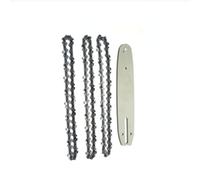 Luxuypon 10"" 40DL 12'' Inch 45DL 3/8 LP Semi Chisel Saw Chain Guide Bar Blade Cover Gasoline Electric Chainsaw (12inch 3 Chains)