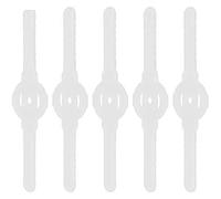 Luxuypon 5pcs Replacement Plastic Blades Cordless Strimmer Grass Garden Trimmer Replacement Blades (White)