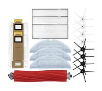 Luxuypon Replacement Roller Side Brushes Mop Cloth Filters Kit Compatible with Roboro-ck S7 T7S T7Plus Robot Part