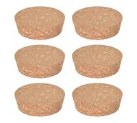 Luxvara 6PCS Corks, Tapered Cork Stoppers, Natural Soft Wood Cork Assortment, Replacement Plugs Kit, Reusable Soft Corks for Wine, Beer, Glass, Jars, DIY Crafts (7.0 x 7.7 x 2.0 cm)