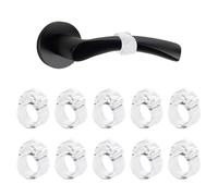 Luxvara Door Handle Bumper, 10 PCS Wall Stopper Protectors, Transparent Door Handle Protectors for Walls, Doors Handles Buffer to Buffer Walls and Stop Wall Damage, Opening Diameter 18MM