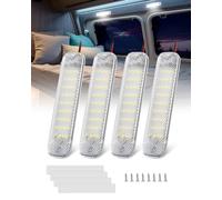 Luxvista 12V LED Interior Van Light Bar, Ultrathin 36 LEDs Universal Strip Lights for Motorhome Caravan Camper RV Boat Car Kitchen Bathroom with ON/Off Switch, 6000K (4-Pack)