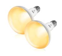 Luxvista 2Pack 100W Reptile Heat Lamp Bulb, E27 Basking Bulb, Warm White Light Heat Bulb, Dimmable Heat Lamp for Puppies/Reptiles/Lizards/Tortoise/Chicks/Amphibian/Bearded Dragon