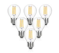 Luxvista Dimmable, 4W G45 E27 LED Filament Light Bulb, 40W Equivalent, ES Vintage Clear Glass Mini Globe LED Bulb for Chandeliers (Warm White 2700K, 6-Pack)