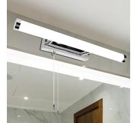 Luxvista LED Bathroom Mirror Light with Pull Cord Switch 9W, IP44 Waterproof Bathroom Wall Light with Pull Cord, Wall Light Over Mirror Lamp for Shaving and Makeup, Cool White 6500K