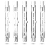 Luxvista R7S 78mm 80W Halogen Bulb Dimmable, J78 T3 Linear Halogen Pencil Lamp 1390lm Spotlight for Floor Lamps, Landscape Lights, Security, Streetlight (5-Pack, Warm White 2800K)