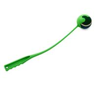 Luxy Line Dog Ball Launcher, Tennis Ball Thrower with Long Handle, Hands Free Pick Up for Pet Exercise, Chase Fetch Game, Ball Included, 64cm, Random Colour (Green)