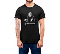 Luxyl Unisex Guess I'll Die, Shrug T-Shirt Black Large