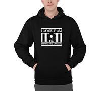 Luxyl Unisex I Myself Am Strange and Unusual Hoodie Black X-Large