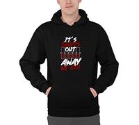 Luxyl Unisex It's Lights Out And Away We Go Hoodie Black Large