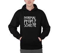 Luxyl Unisex Normal People Scare Me Hoodie Black XX-Large