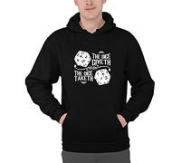 Luxyl Unisex The Dice Giveth, The Dice Taketh D20 Success Failure Hoodie Black Large