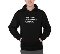 Luxyl Unisex This Is My Christmas Jumper Hoodie Black Large