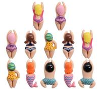 Luxylei 12 Pcs Cartoon Swimming Figure Refrigerator Magnets, Funny Small Fridge Magnet Summer Beach Decorative Magnets for Whiteboards Office Home Decor