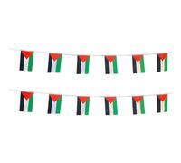 Luxylei 20pcs Palestine Flag Banner String Mini Palestine Buntings Banner Decoration for Indoor Sports Events Party Festival Decals