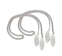Luxylei 2pcs Metal Napkin Clips Napkin Chain Towel Apron Bibs Chain for Fixing Napkins Elegant Older Adult Bib Serviette Clip Neck Chain Dinner Accessory