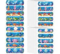Luxylei 50pcs Children's Kids Plasters, Cute Cartoon Band Aids Waterproof Breathable Adhesive Finger Bandage Wrap Emergency Kit for Girls Boys