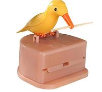 Luxylei Bird Toothpick Dispenser Cute Cartoon Woodpecker Toothpick Dispenser Novelty Automatic Toothpick Holder for Dining Table Gift