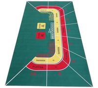 Luxylei Casino Game Table Cloth 180x90cm Texas Roulette Blackjack Baccarat Layout, Non-woven Entertainment Cover, Large Poker Table Mat