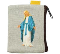 Luxylei Catholic Rosary Pouch, Jewelry Coin Purse Rosary Holder for Prayer Beads, Bolsa De Rosario Catolico, St. Patrick Cloth Zipper Pouch