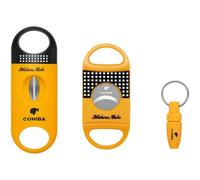 Luxylei Cigar Cutter Set V Stainless Steel Double Blade Cigar Scissors Accessories Cigar Scissors Guillotine Portable Travel Cigar Cutting Cigar Tool