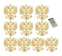 Luxylei Coat of Arms of Russia Metal Decals 10pcs Waterproof Mobile Phone Sticker Car Styling Decoration Decal