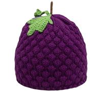 Luxylei Crochet Hats for Women - Handmade Knitted Beret with Fruit Designs, Cute Foldable Slouchy Beanie, Winter Warm Hat Gift for Teens Adults