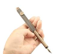 Luxylei Detachable Brass Fountain Pen Matte Golden Metal Writing Pen Office School Stationery Supplies