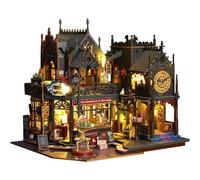 Luxylei Diy Miniature Dollhouse Kit, Wooden Dollhouse Kit Miniature House Kit with Led Light and Movements Idea for Kids Adults Magic House Diy Kits