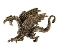 Luxylei Dragon Ornament, Double-winged Flying Dragon Ornament Mini Brass Ornament Blessing Collectible Figurines for Home Office