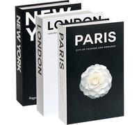 Luxylei Fashion Decorative Book 3pcs Hardcover Modern Decorative Books Stacked Decor Books for Home Decor Bookshelf Coffee Table Display