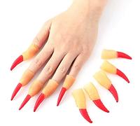 Luxylei Halloween Fake Witch Nail 10pcs Halloween Scary Witches Finger Claw Spike Props Costume Accessories for Halloween Cosplay Party