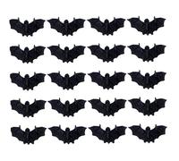 Luxylei Halloween Mini Bats 20pcs Plastic Insect Toys Small Fake Bats Creepy Scary Prank Toys for Halloween Party Home Decorations