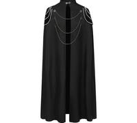 Luxylei Men's Halloween Cloak Steampunk Cape Cosplay Costume Metal Chain Medieval Knight Cloak Victorian Royal Coat Cloak for Women