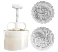 Luxylei Mooncake Press Molds 200g Dragon Phoenix's Moon Cake Mold Mung Bean Cake Model Printed with Embossed Ice-skin Pastry Tool