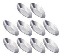 Luxylei Muffin Cupcake Cups 10pcs Oval Shape Aluminium Egg Tart Moulds Cupcake Liners Baking Pan Diy Cake Tools for Pudding Egg Tart