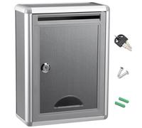 Luxylei Post Boxes Wall Mounted Waterproof, Steel Mail Box with 2 Keys, Lockable Weatherproof Large Letter Lostal Boxes for Outside Door