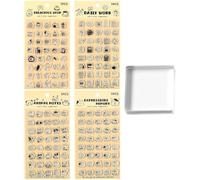 Luxylei Silicone Stamps Set for Journaling Scrapbooking Planners Transparent Clear Stamp Set for Kids Craft Decorative Stickers